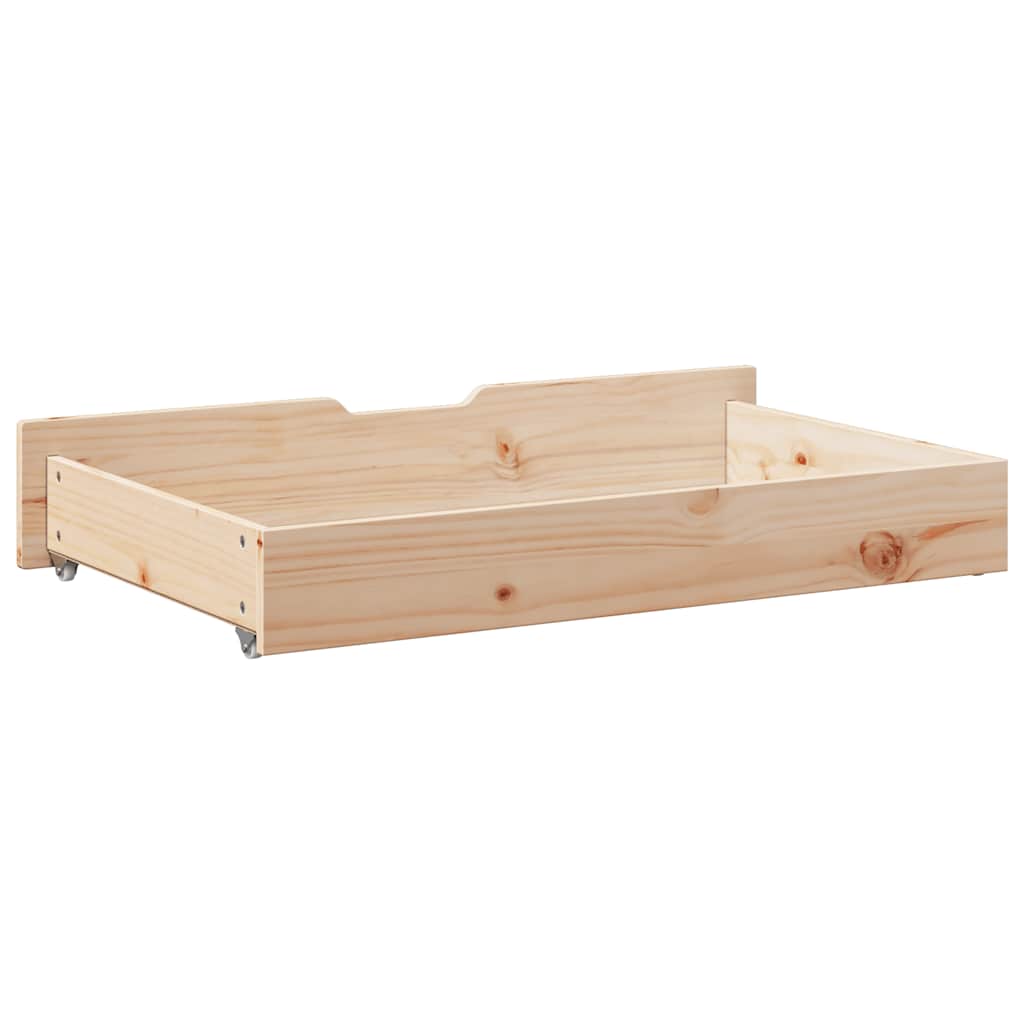 Under-Bed Drawers with Wheels 2 pcs 95x55x17 cm Solid Wood Pine