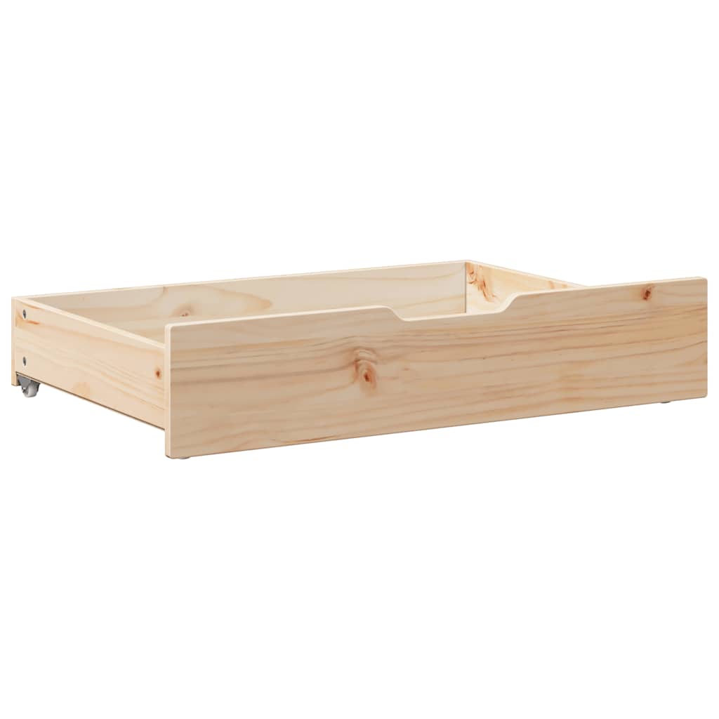 Under-Bed Drawers with Wheels 2 pcs 85x55x17 cm Solid Wood Pine