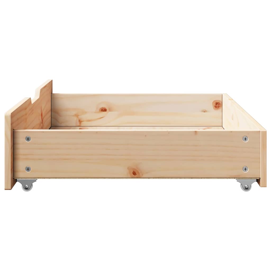 Under-Bed Drawers with Wheels 2 pcs 85x55x17 cm Solid Wood Pine