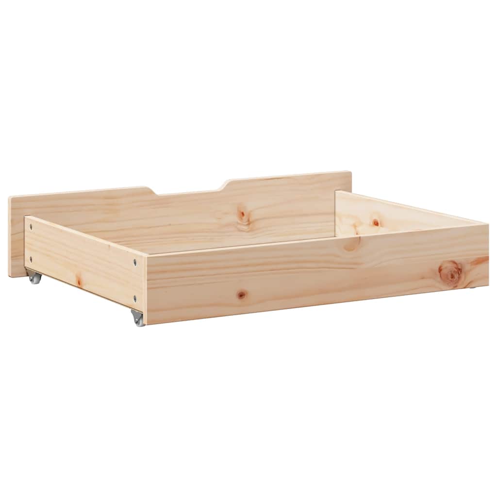 Under-Bed Drawers with Wheels 2 pcs 85x55x17 cm Solid Wood Pine