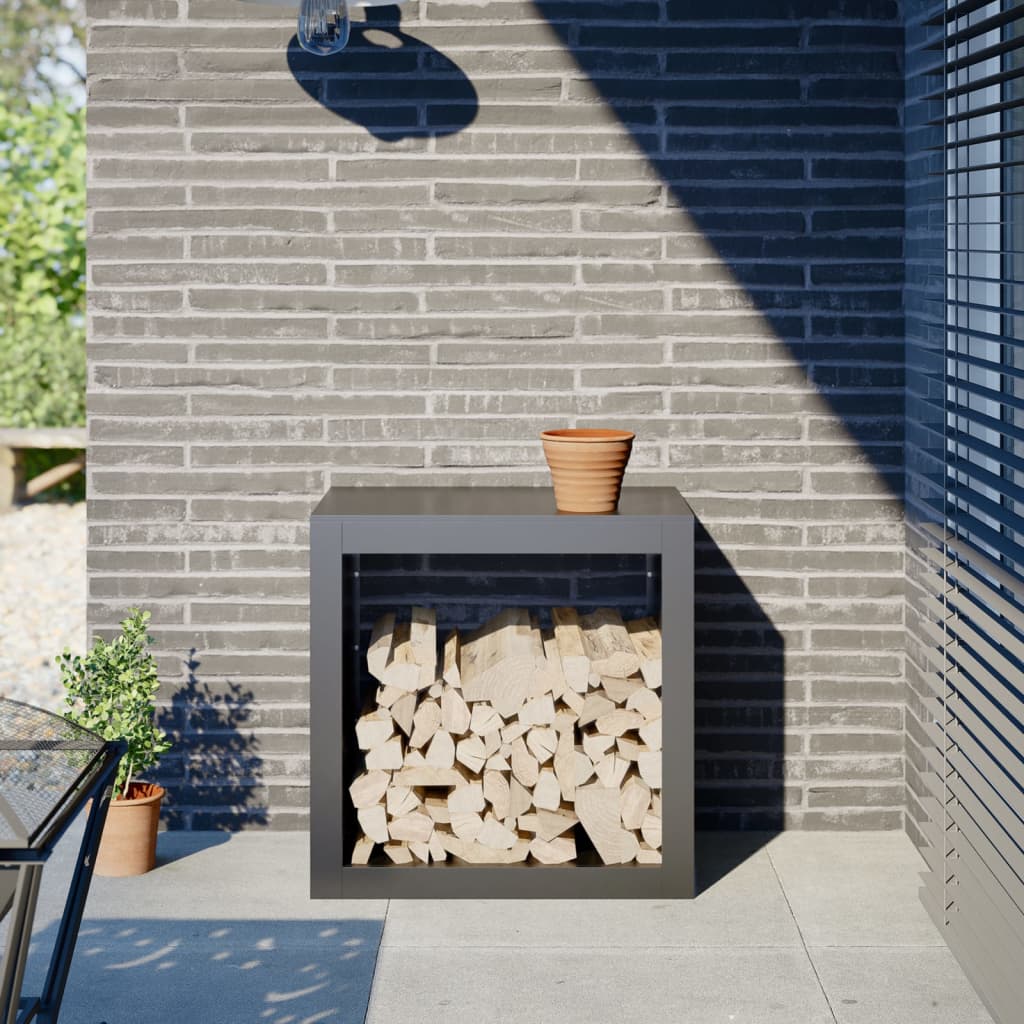 Firewood Rack Anthracite 60x40x60 cm Steel