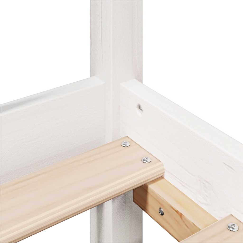 Bed Frame without Mattress White 90x200 cm Solid Wood Pine