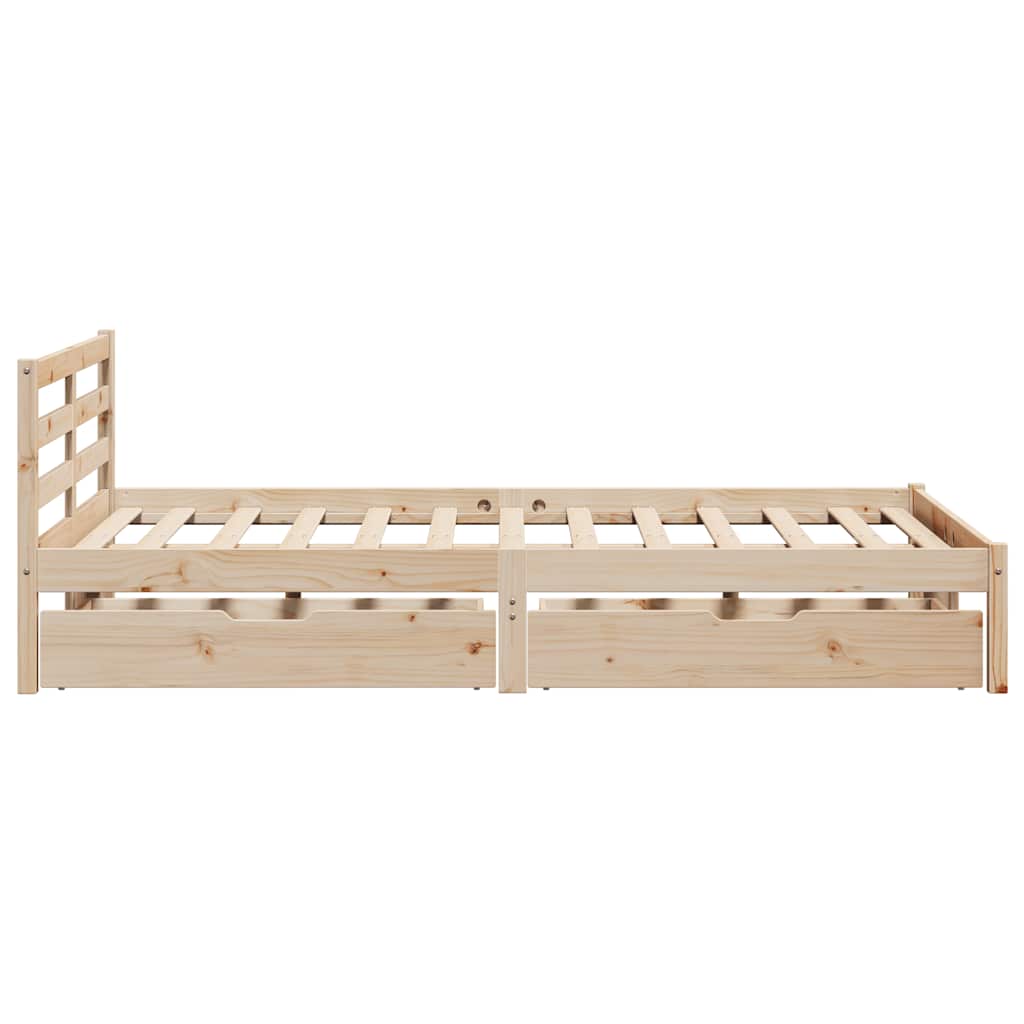 Bed Frame without Mattress 120x200 cm Solid Wood Pine