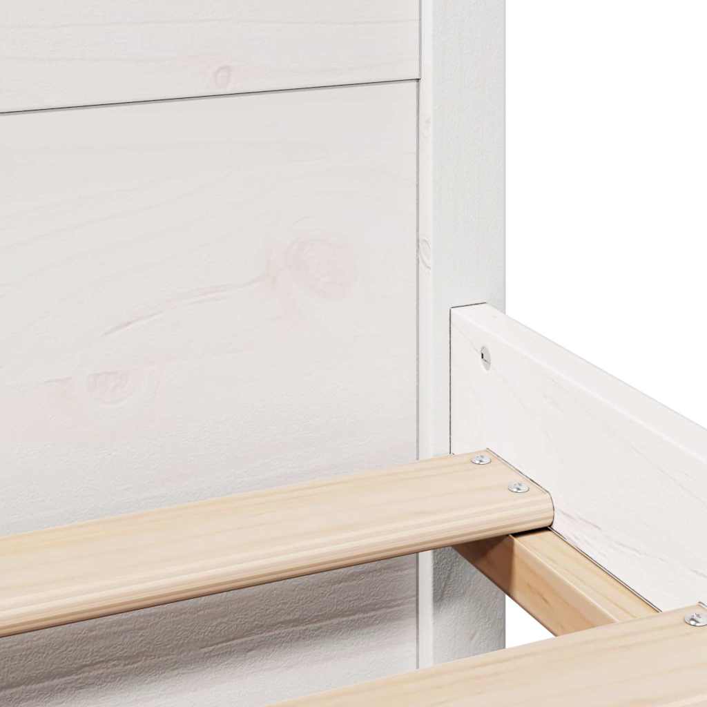 Bed Frame without Mattress White 140x200 cm Solid Wood Pine