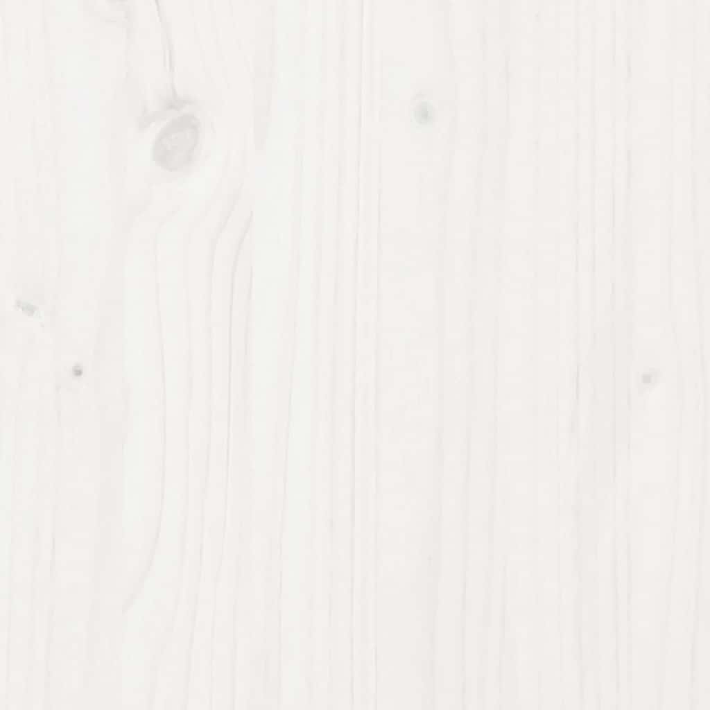 Bed Frame without Mattress White 150x200 cm King Size Solid Wood Pine