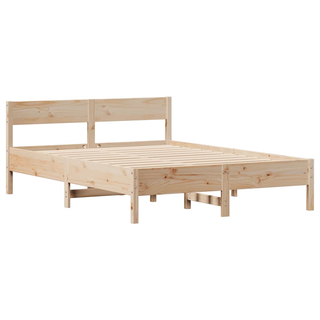 Bed Frame without Mattress 120x200 cm Solid Wood Pine