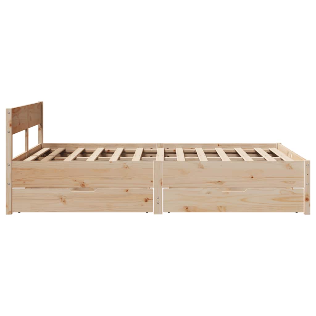 Bed Frame without Mattress 120x200 cm Solid Wood Pine