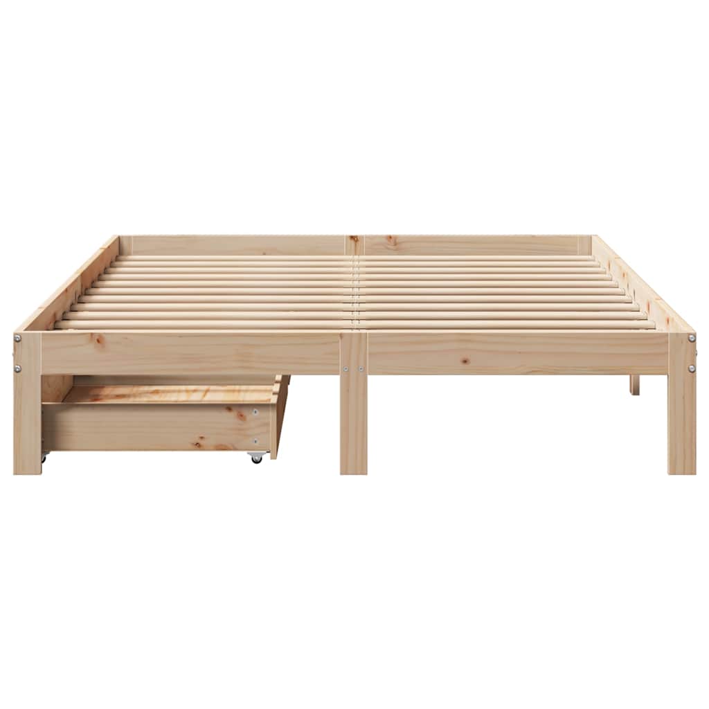 Bed Frame with Drawers without Mattress 140x200 cm