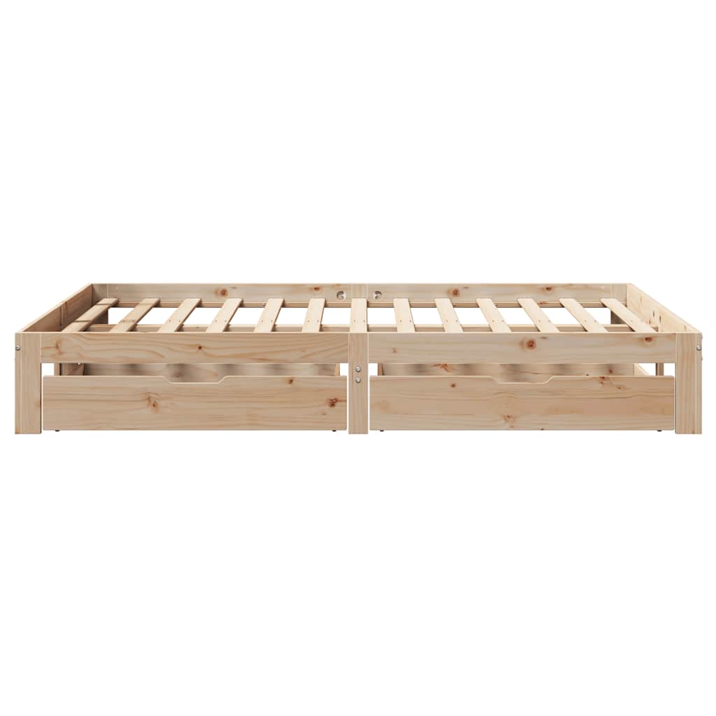 Bed Frame with Drawers without Mattress 140x200 cm