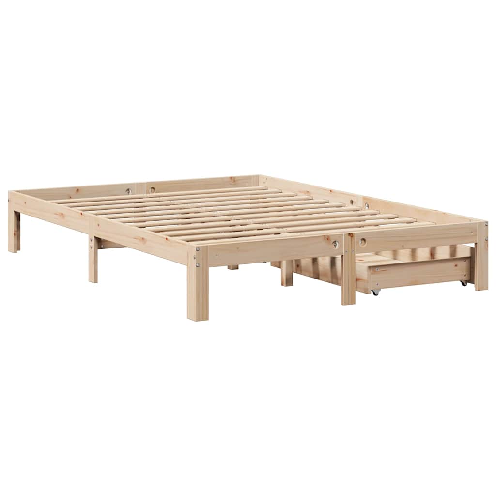 Bed Frame with Drawers without Mattress 140x200 cm