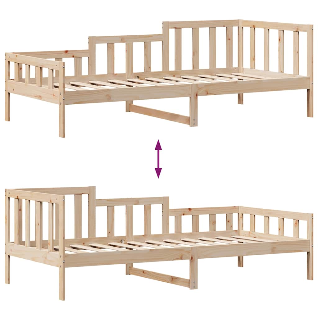 Daybed with Drawers without Mattress 90x200 cm Solid Wood