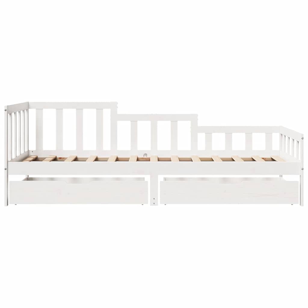 Daybed with Drawers without Mattress 90x190 cm Single Solid Wood