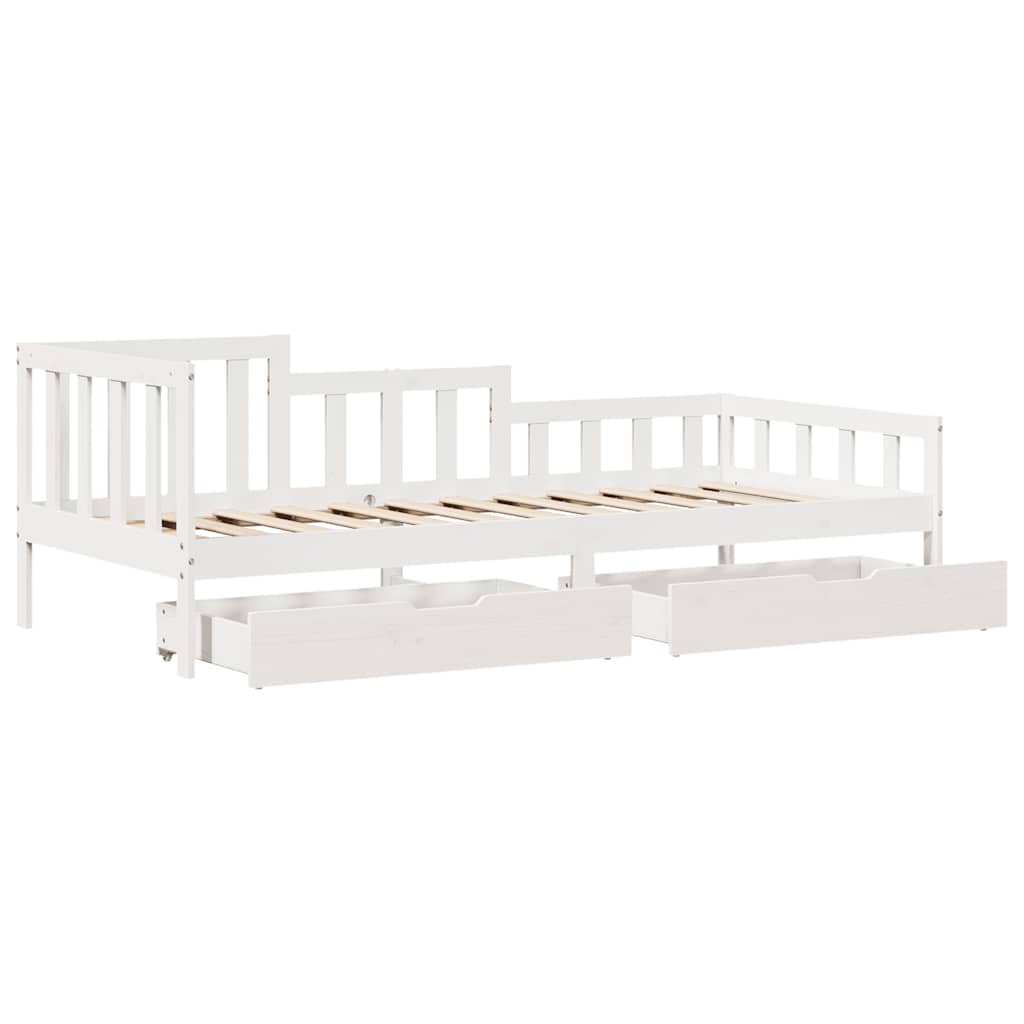 Daybed with Drawers without Mattress 90x190 cm Single Solid Wood