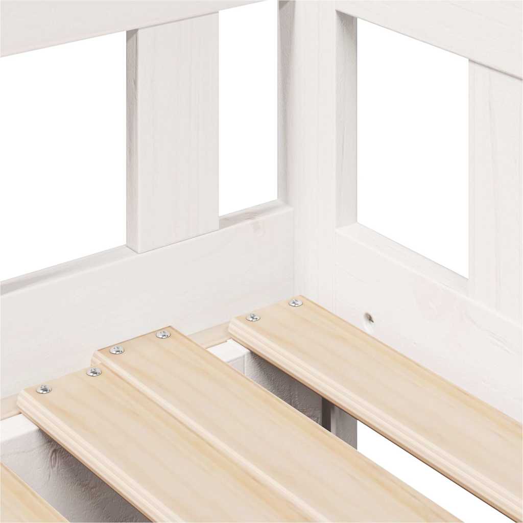 Daybed with Trundle and Drawers without Mattress White 80x200 cm