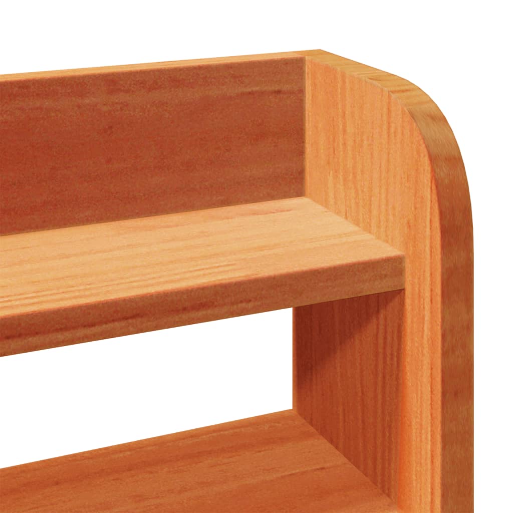 Bed Frame without Mattress Wax Brown 200x200 cm Solid Wood Pine