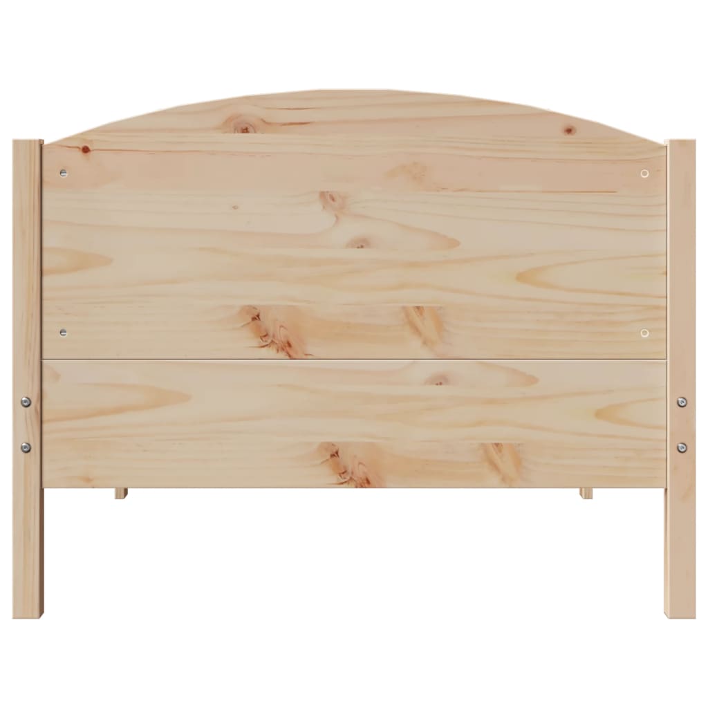 Bed Frame without Mattress 75x190 cm Small Single Solid Wood Pine