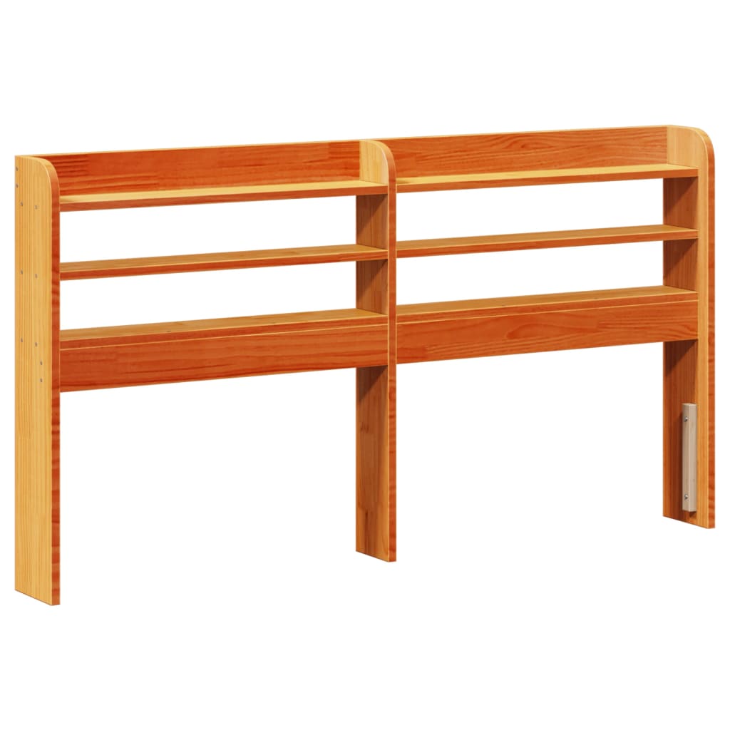 Bed Frame without Mattress Wax Brown 140x190 cm Solid Wood Pine