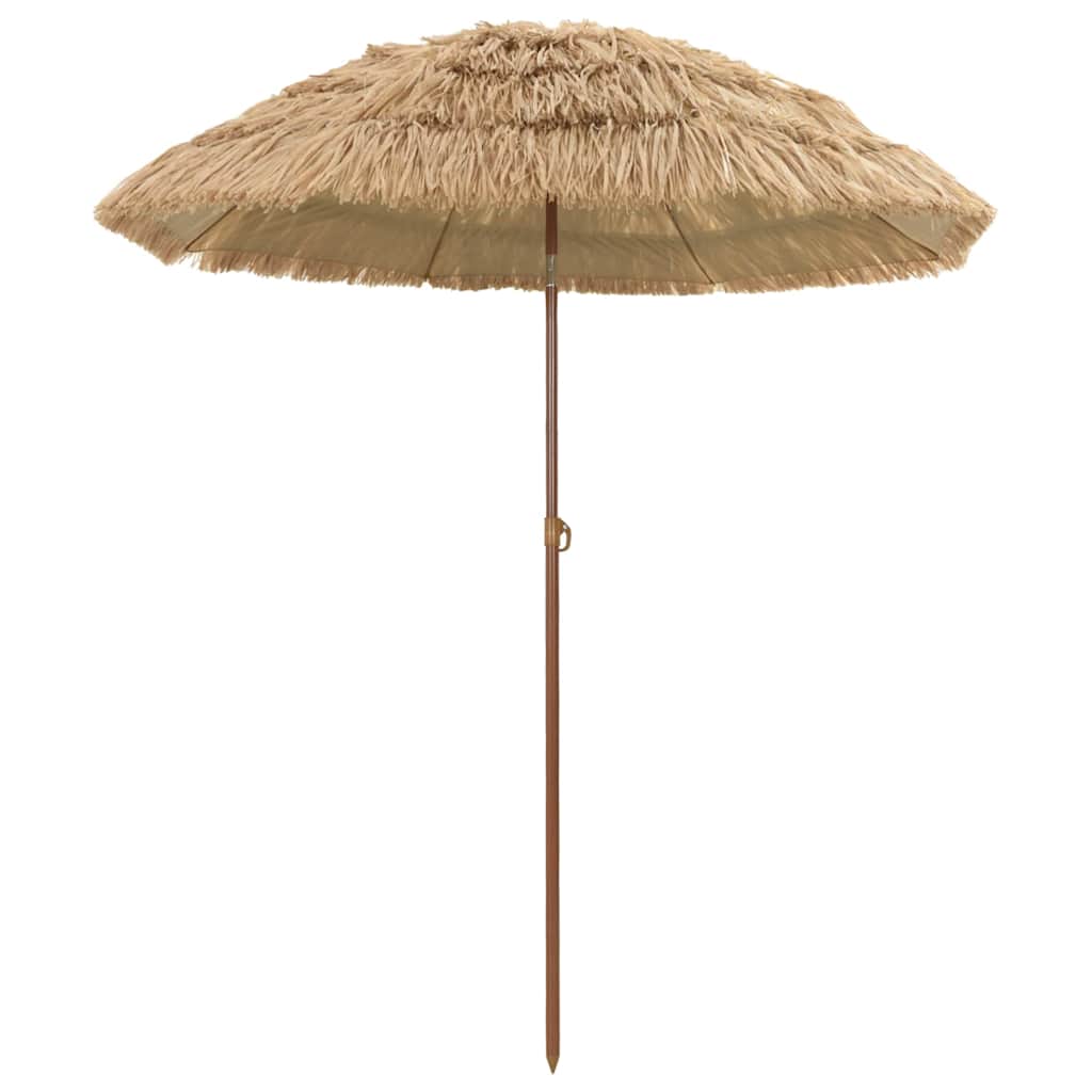 Beach Parasol Brown Ø 160 x 196 cm Steel