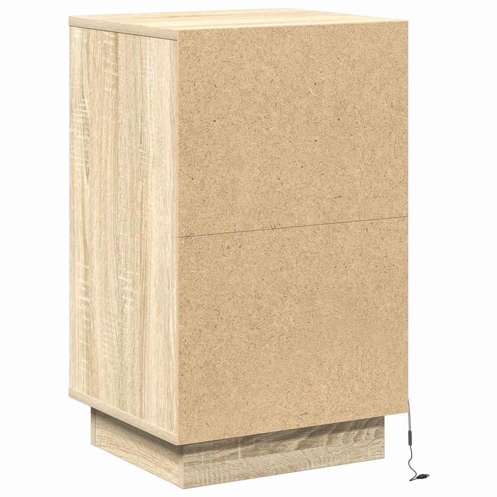 Bedside Cabinet Sonoma oak 39 x 34.5 x 65 cm Engineered wood