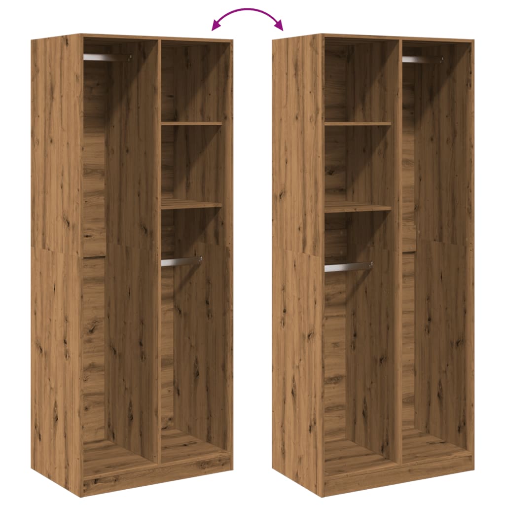 Wardrobe Artisian Oak 80x50x200 cm Engineered Wood