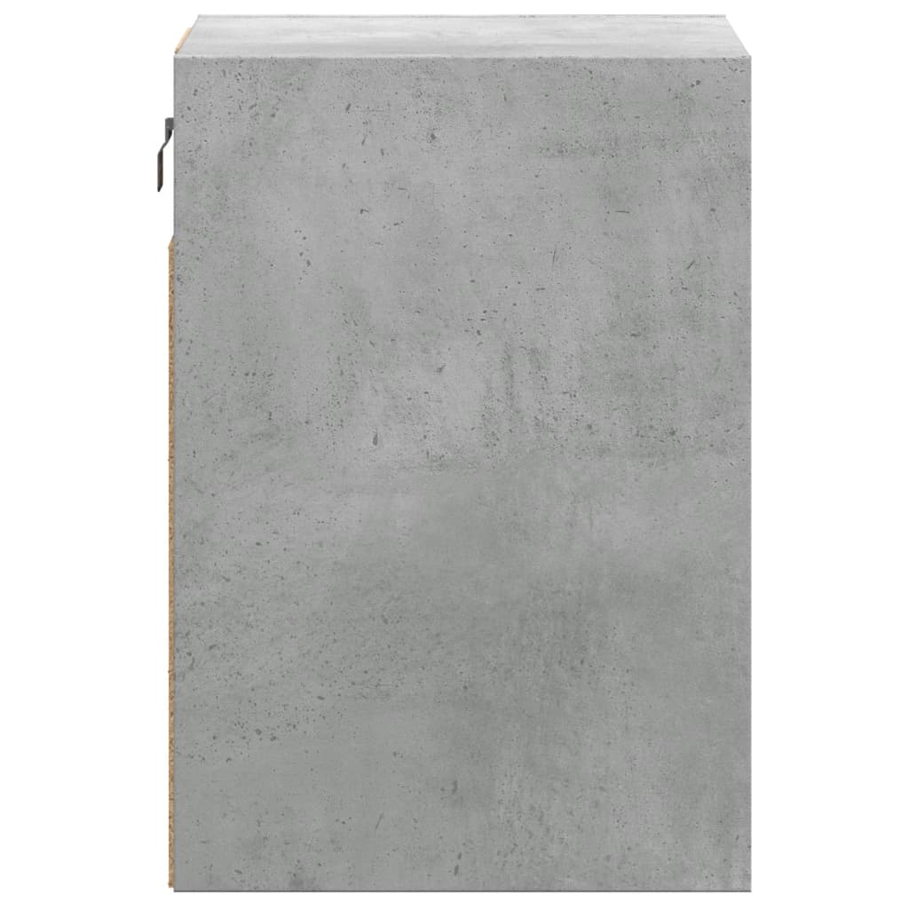 Wall-mounted Bedside Cabinets with LED Lights 2 pcs Concrete Grey