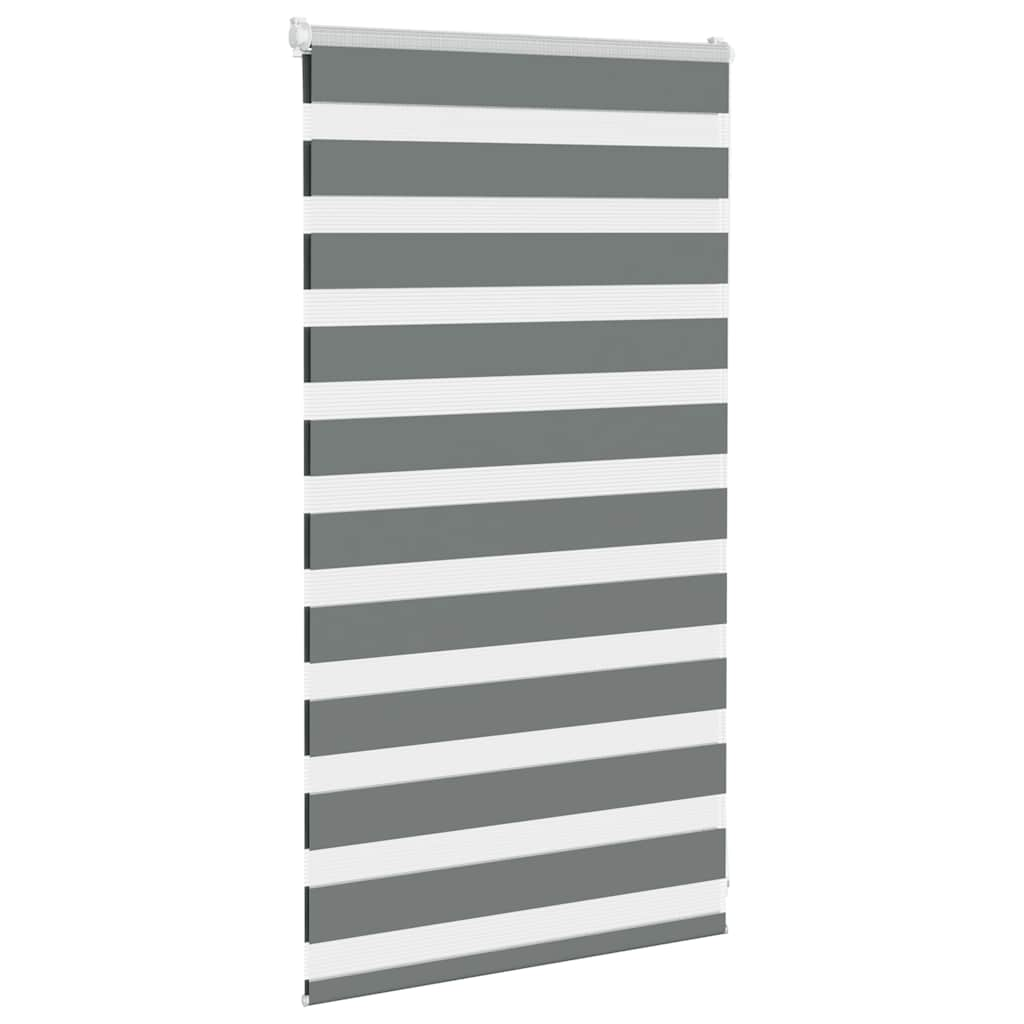 Zebra Blind Dark Grey 80x100 cm Fabric Width 75.9 cm Polyester