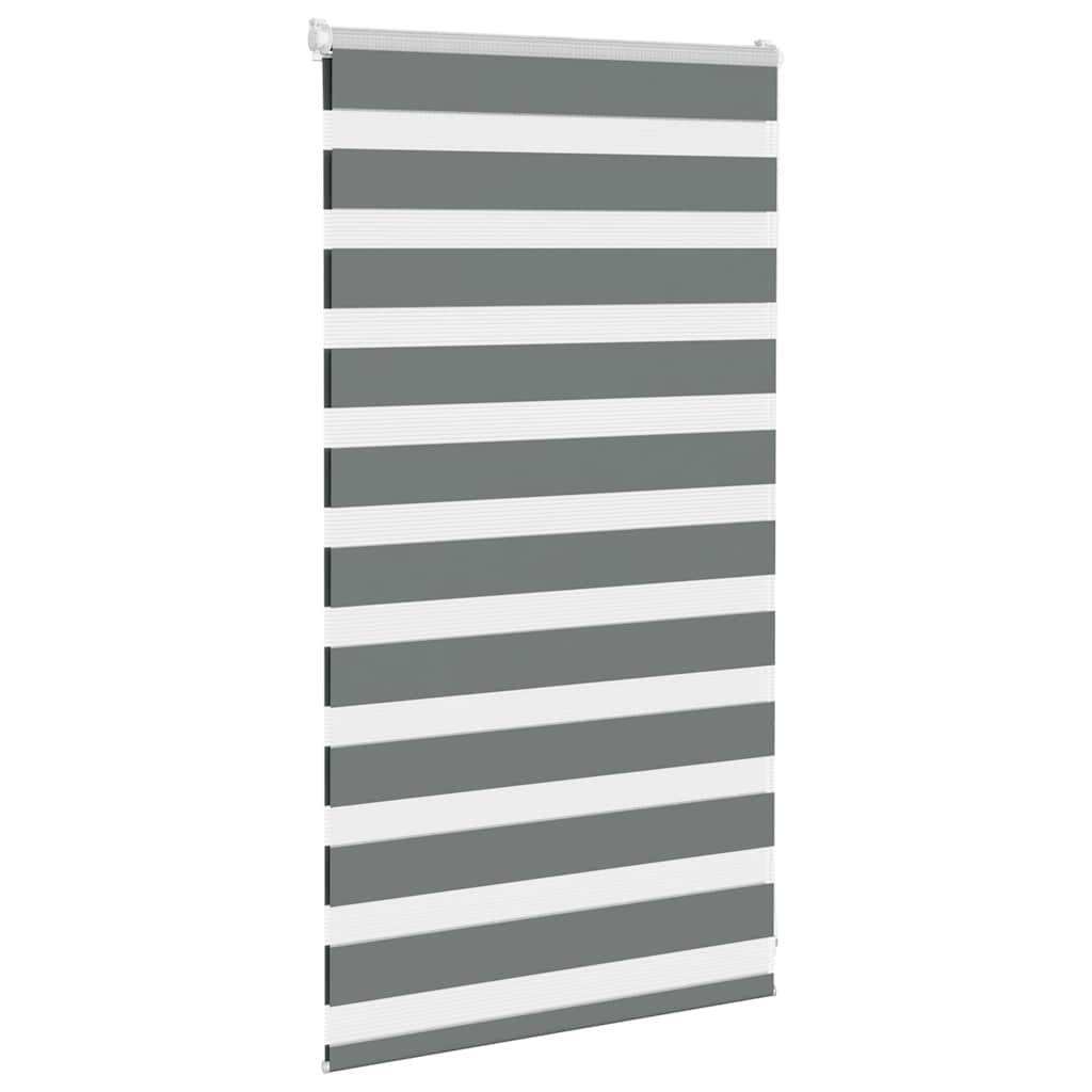 Zebra Blind Dark Grey 85x100 cm Fabric Width 80.9 cm Polyester