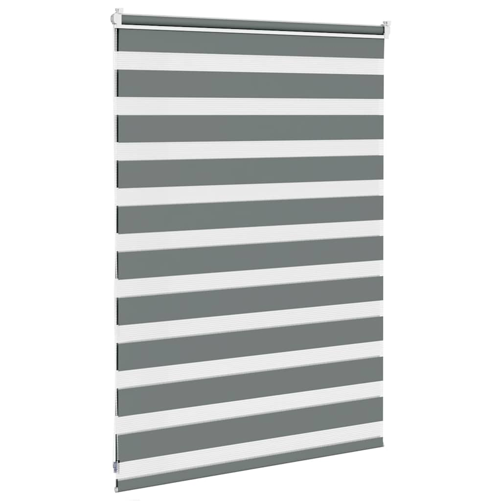 Zebra Blind Dark Grey 95x100 cm Fabric Width 90.9 cm Polyester