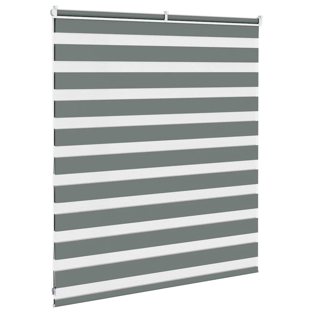 Zebra Blind Dark Grey 130x100 cm Fabric Width 125.9 cm Polyester