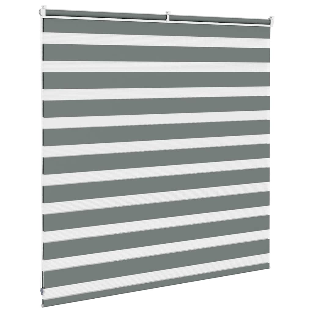 Zebra Blind Dark Grey 145x100 cm Fabric Width 140.9 cm Polyester