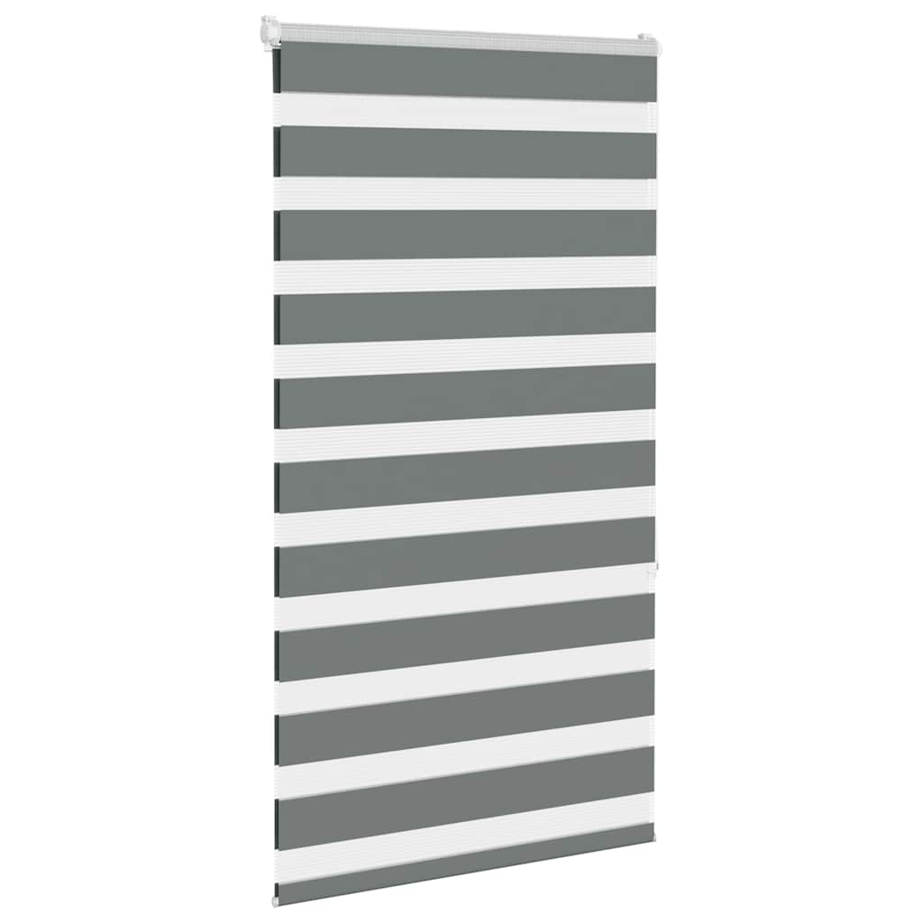 Zebra Blind Dark Grey 90x150 cm Fabric Width 85.9 cm Polyester