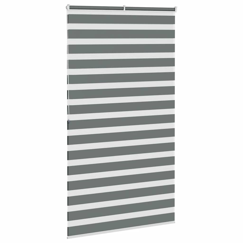 Zebra Blind Dark Grey 120x200 cm Fabric Width 115.9 cm Polyester