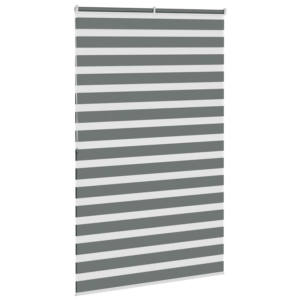 Zebra Blind Dark Grey 145x200 cm Fabric Width 140.9 cm Polyester