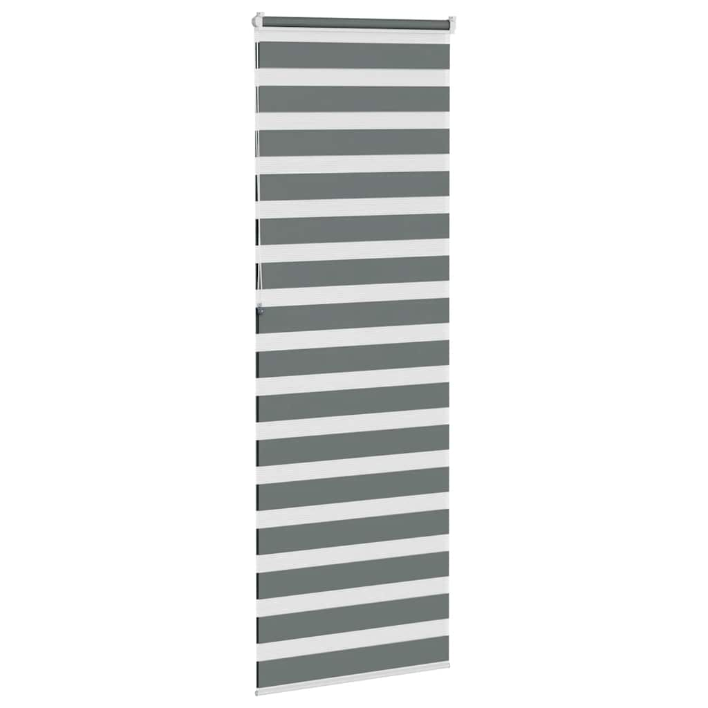 Zebra Blind Dark Grey 90x230 cm Fabric Width 85.9 cm Polyester