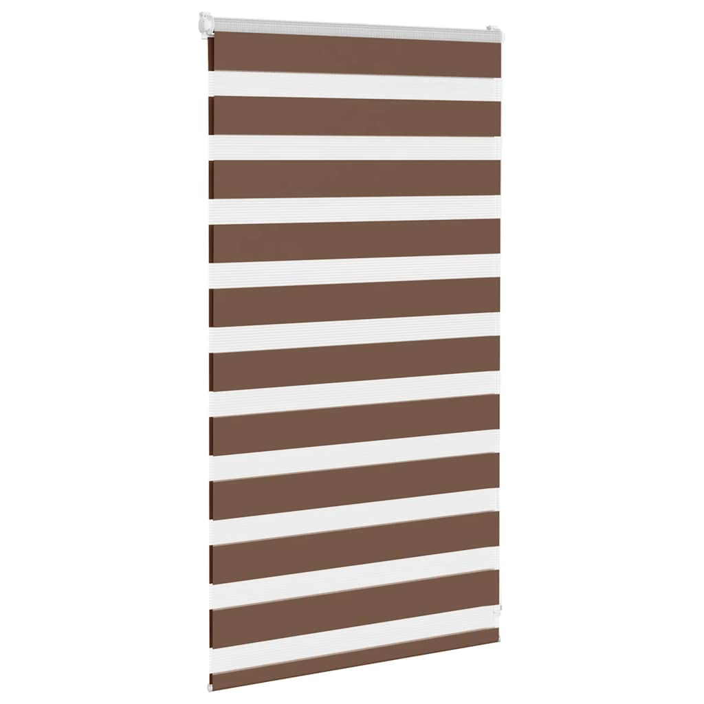 Zebra Blind Brown 90x100 cm Fabric Width 85.9 cm Polyester