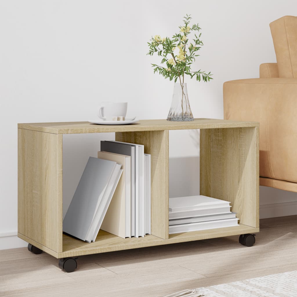  Rolling Cabinet Sonoma Oak 72x33x42.5 cm Engineered Wood