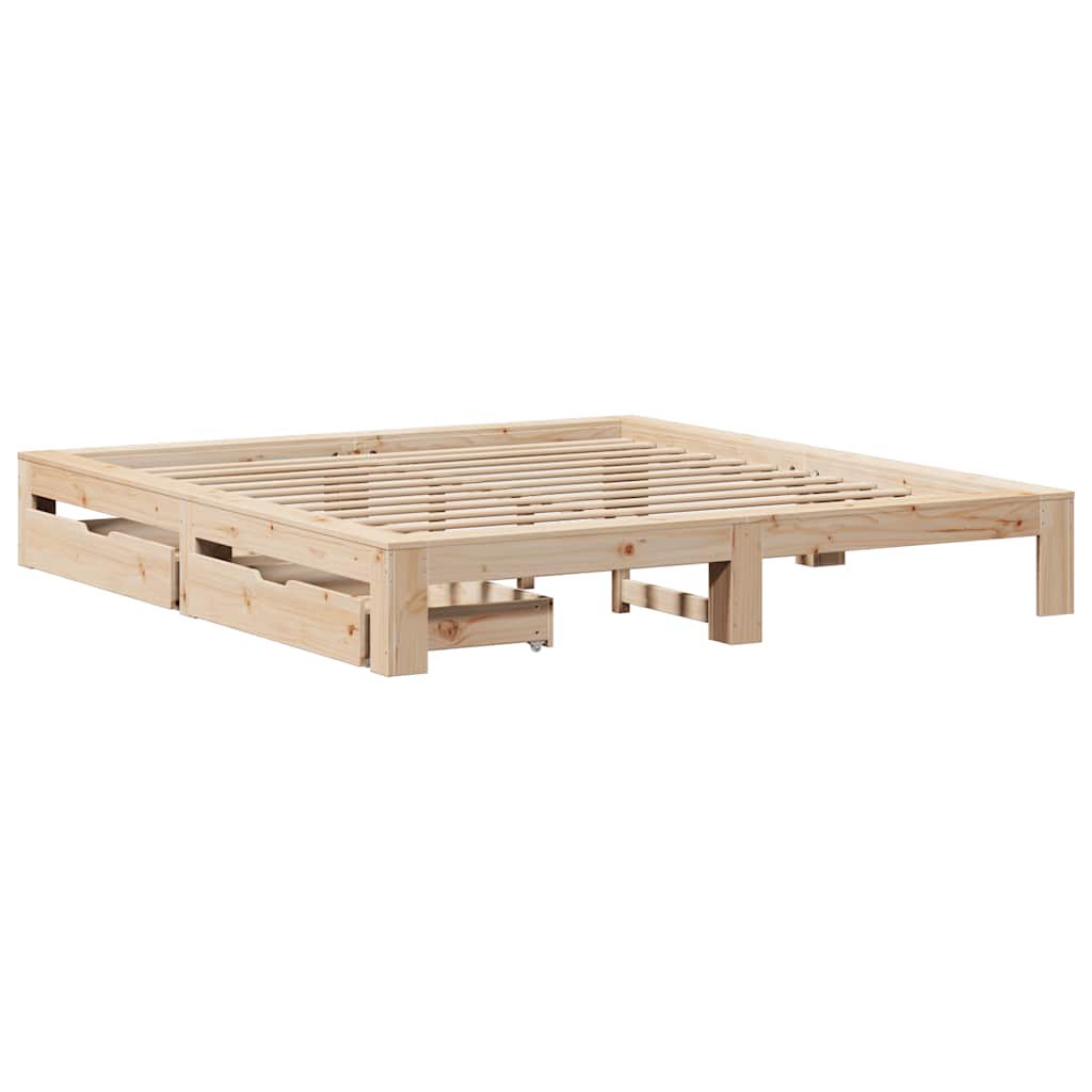 Bed Frame without Mattress 180x200 cm Super King Solid Wood Pine