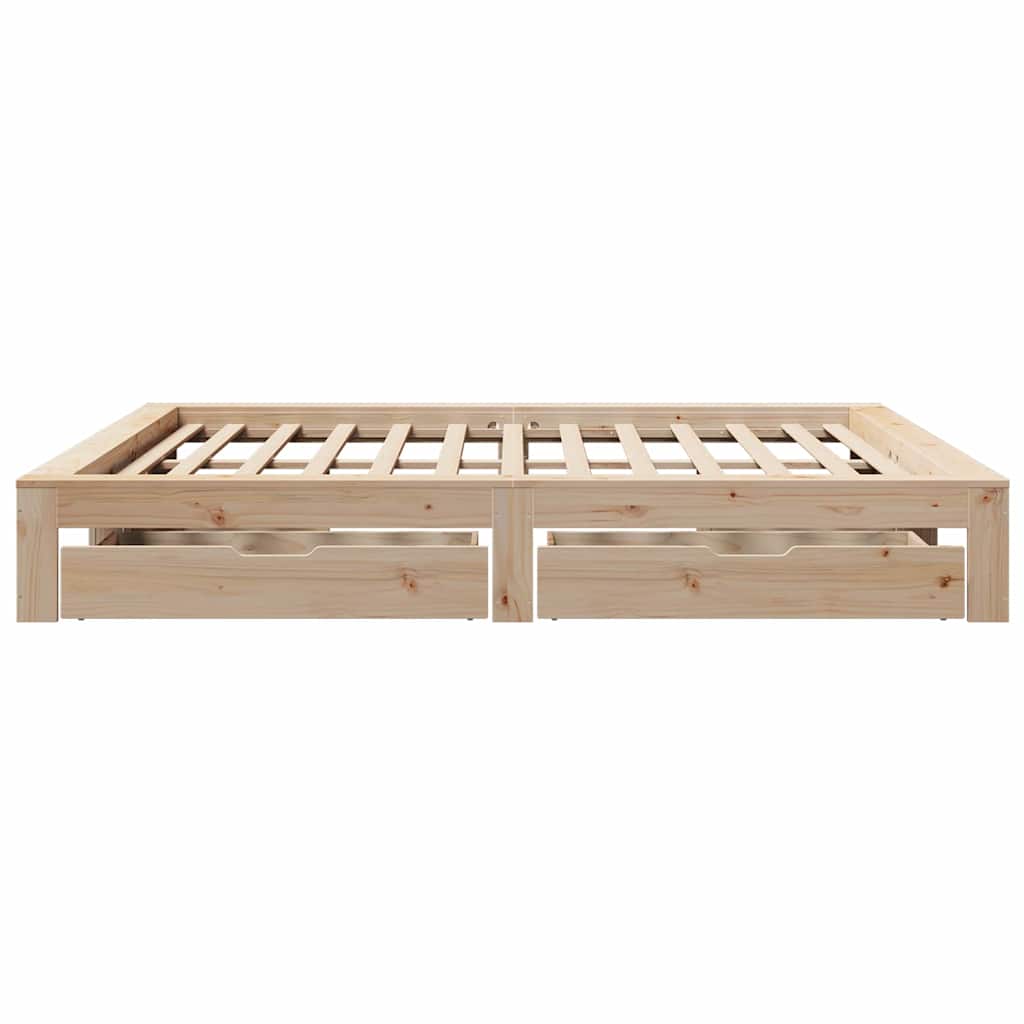 Bed Frame without Mattress 180x200 cm Super King Solid Wood Pine