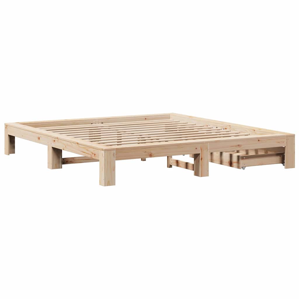 Bed Frame without Mattress 180x200 cm Super King Solid Wood Pine