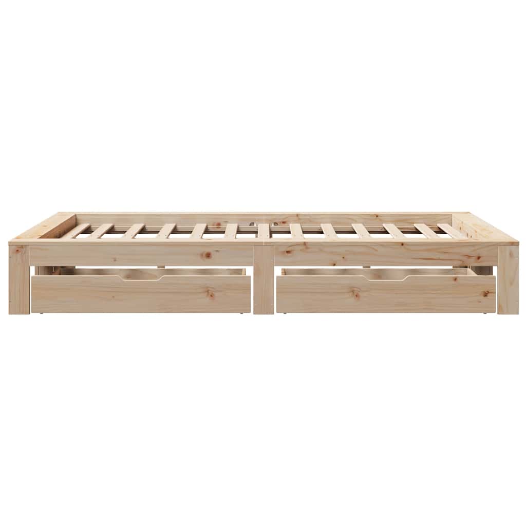 Bed Frame without Mattress 120x190 cm Small Double Solid Wood Pine