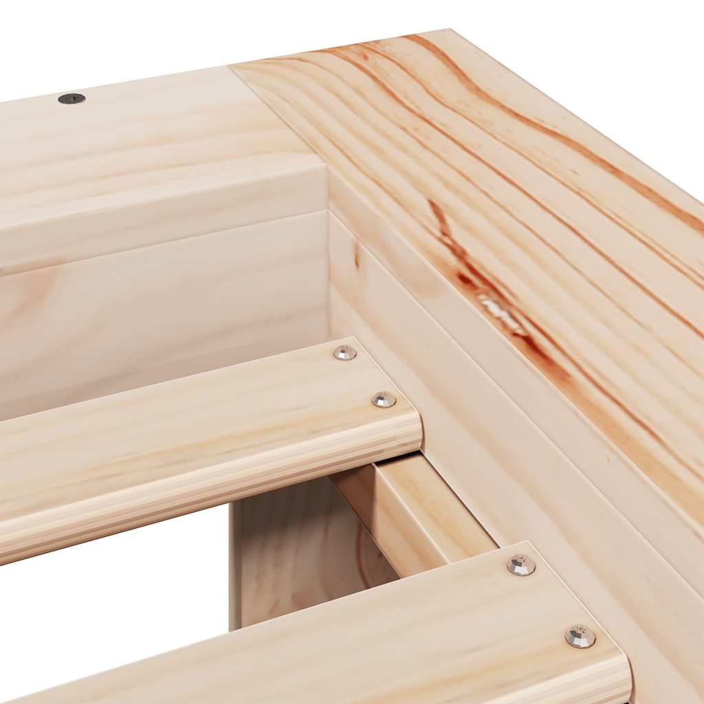 Bed Frame without Mattress 120x190 cm Small Double Solid Wood Pine