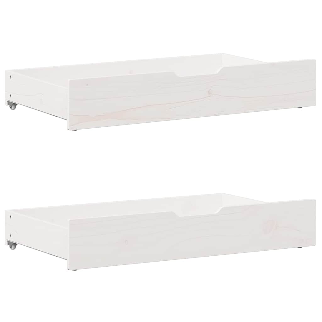 Bed frame without Mattress White 150x200 cm King Size Solid Wood Pine