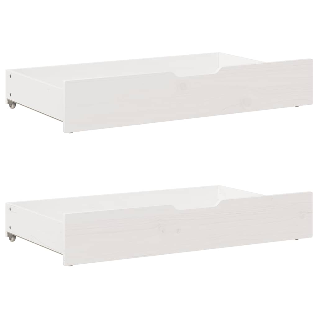 Bookcase Bed without Mattress White 100x200 cm Solid Wood Pine