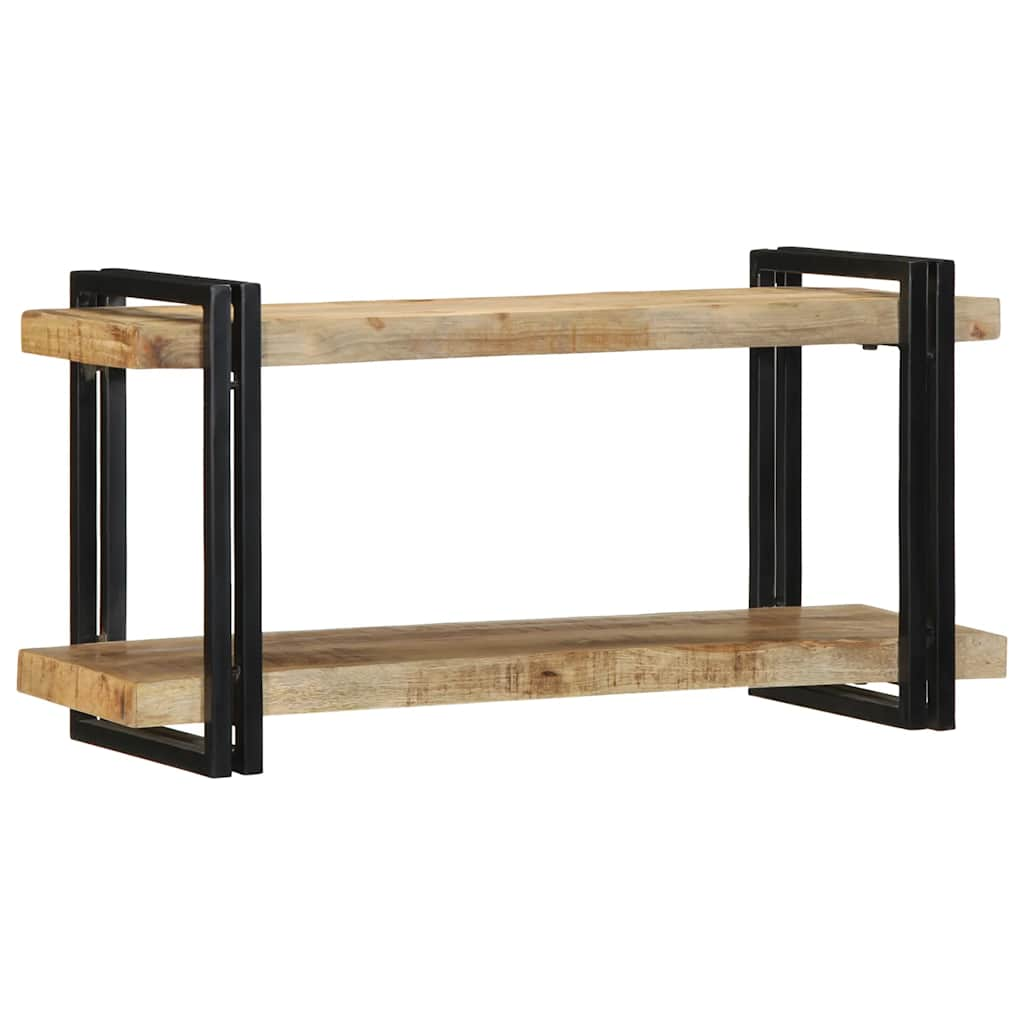 Wall Shelf 90x33x45 cm Solid Rough Wood Mango