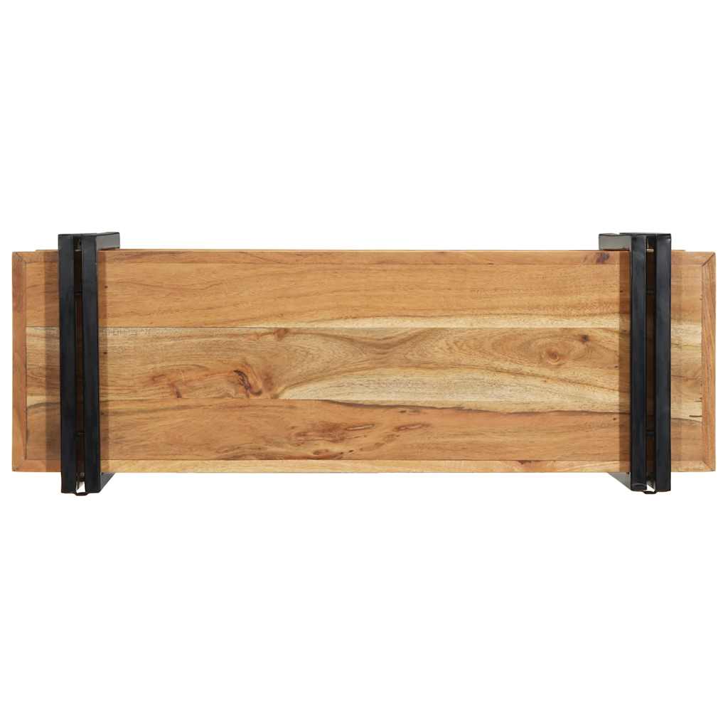 Wall Shelf 90x33x45 cm Solid Wood Acacia