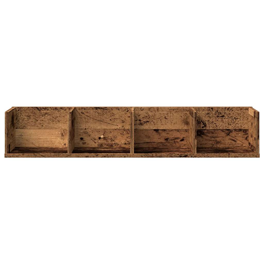 CD Wall Shelf Old Wood 100x18x18 cm Engineered Wood