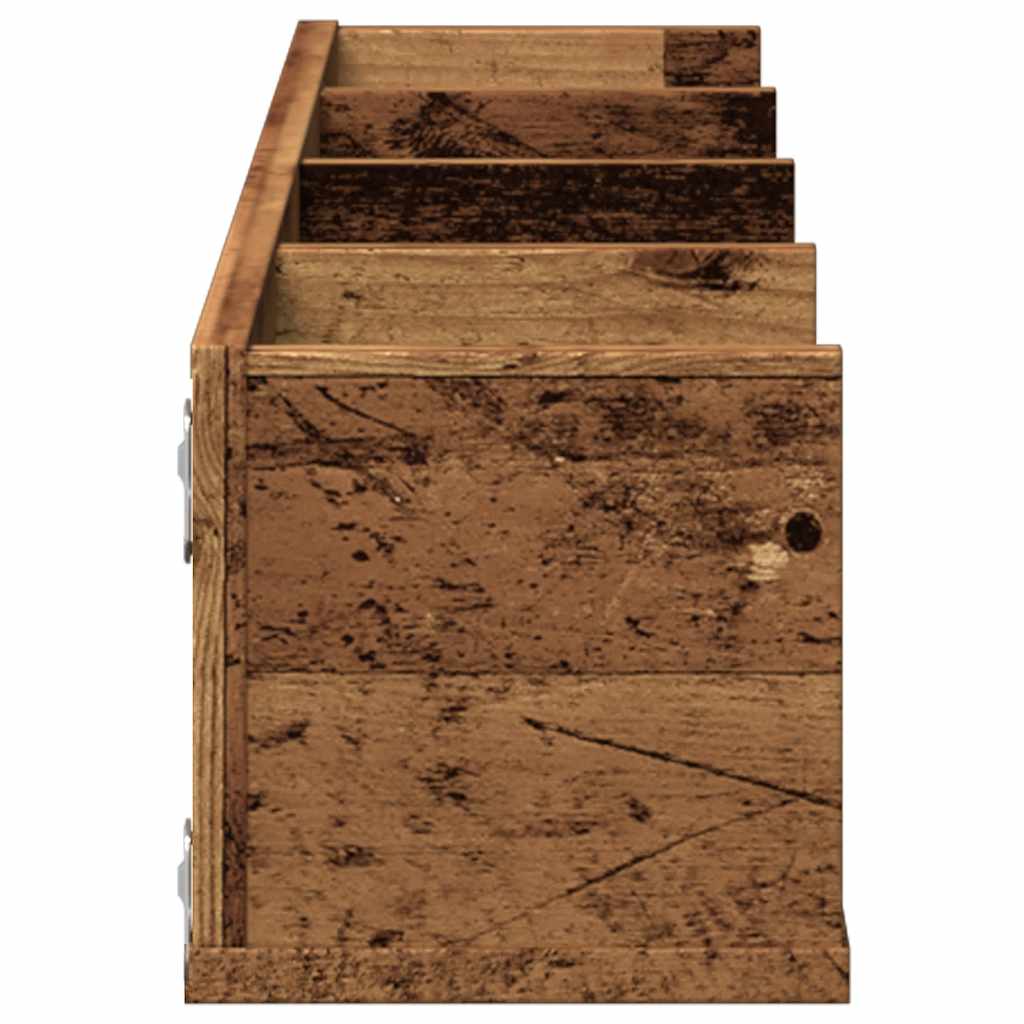CD Wall Shelf Old Wood 100x18x18 cm Engineered Wood