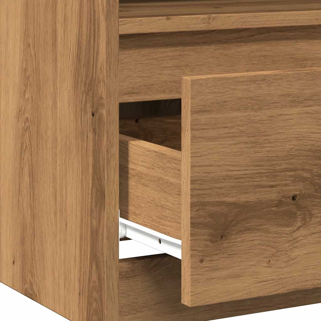 Bedside Cabinets 2 pcs Artisan Oak 40x40x50 cm Engineered Wood