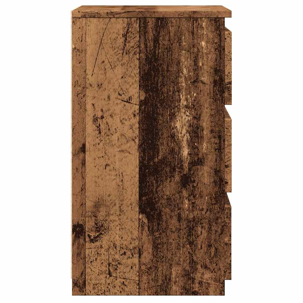 Bedside Cabinets 2 pcs Old Wood 40x35x62.5 cm Engineered Wood