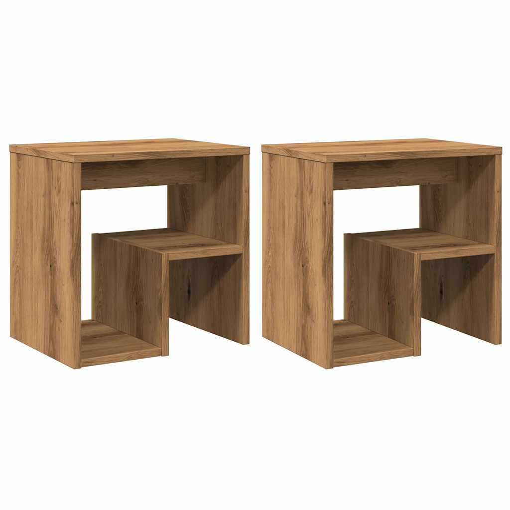 Bedside Cabinets 2 pcs Artisan Oak 40x30x40 cm Engineered Wood